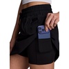 image:imageRBX Active Womens Long Length Skort Quick Drying Woven Golf Skort with Pockets for Tennis Pickleball Hiking WorkoutsJet Black