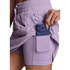 image:imageRBX Active Womens Long Length Skort Quick Drying Woven Golf Skort with Pockets for Tennis Pickleball Hiking WorkoutsPastel Lilac