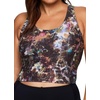 image:imageRBX Active Womens Plus Size Crop Tank Top With Shelf Bra Low Impact Sports Bra