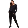 image:imageRBX Active Womens Plus Size Fashion Yoga Lightweight Fleece Jogger Sweatpants