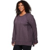 image:imageRBX Active Womens Plus Size Long Sleeve Relaxed Lightweight Pullover Sweatshirt Tunic