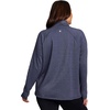 image:imageRBX Active Womens Plus Size Mock Neck Long Sleeve Fleece Pullover SweatshirtCrown Blue
