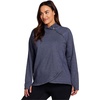 image:imageRBX Active Womens Plus Size Mock Neck Long Sleeve Fleece Pullover SweatshirtCrown Blue