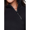 image:imageRBX Active Womens Plus Size Mock Neck Long Sleeve Fleece Pullover SweatshirtF20 Black