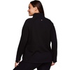 image:imageRBX Active Womens Plus Size Mock Neck Long Sleeve Fleece Pullover SweatshirtF20 Black