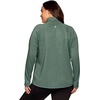 image:imageRBX Active Womens Plus Size Mock Neck Long Sleeve Fleece Pullover SweatshirtPine Green Heather