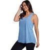 image:imageRBX Active Womens Plus Size Sleeveless Relaxed Fashion Workout Yoga Tank TopLight Blue Heather