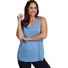 image:imageRBX Active Womens Plus Size Sleeveless Relaxed Fashion Workout Yoga Tank TopLight Blue Heather