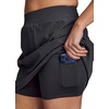 image:imageRBX Active Womens Plus Size Stretch Woven Athletic Skort with Attached Bike Short and PocketsS21 Charcoal