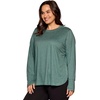 image:imageRBX Active Womens Plus Size Workout Top with Thumbholes Buttery Soft Lightweight Long Sleeve Tunic Yoga Top for WomenArctic Heather