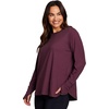 image:imageRBX Active Womens Plus Size Workout Top with Thumbholes Buttery Soft Lightweight Long Sleeve Tunic Yoga Top for WomenBurgundy Wine Heather