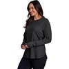 image:imageRBX Active Womens Plus Size Workout Top with Thumbholes Buttery Soft Lightweight Long Sleeve Tunic Yoga Top for WomenF22 Blackgrey Heather