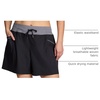 image:imageRBX Active Womens Relaxed Fit Breathable Ventilated Stretch Woven Athletic Walking Short with PocketsBlack Combo