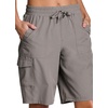 image:imageRBX Active Womens Relaxed Fit Breathable Ventilated Stretch Woven Athletic Walking Short with PocketsDriftwood 11inch