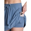image:imageRBX Active Womens Skort with Pockets Flared Tennis Skirt Quick Drying Golf Pickleball SkortMoonlight Blue