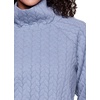 image:imageRBX Active Womens Ultra Soft Quilted Cowl Neck Pullover SweatshirtCable Light Blue