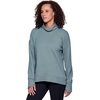 image:imageRBX Active Womens Ultra Soft Quilted Cowl Neck Pullover SweatshirtJacquard Blue Sage
