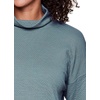 image:imageRBX Active Womens Ultra Soft Quilted Cowl Neck Pullover SweatshirtJacquard Blue Sage