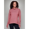 image:imageRBX Active Womens Ultra Soft Quilted Cowl Neck Pullover SweatshirtJacquard Dusty Clay