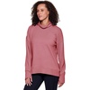 image:imageRBX Active Womens Ultra Soft Quilted Cowl Neck Pullover SweatshirtJacquard Dusty Clay