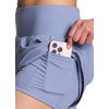 image:imageRBX Active Womens Workout Running Shorts with Attached Bike ShortMisty Blue Mesh Yoke