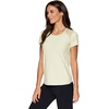 image:imageRBX Active Workout TShirt for Women Breathable Mesh Panel Gym Running Tee Stretchy Super Soft Gym Top with MeshPeached Pale Lime