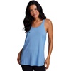 image:imageRBX Active Workout Tank Top for Women Racerback Flowy Yoga Top Fashion DetailLight Blue Heather