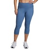 image:imageRBX Activewear Plus Size Legging for Women in Capri Length High Waist Squat Proof Running Yoga Pants with PocketsMoonlight Blue