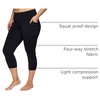 image:imageRBX Activewear Plus Size Legging for Women in Capri Length High Waist Squat Proof Running Yoga Pants with PocketsSolid Black