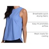 image:imageRBX Activewear Quick Drying Tank Top for Women Breathable Lightweight Crewneck Yoga Running Tank TopMesh Vintage Blue