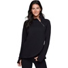 image:imageRBX Activewear Womens Fleece Sweatshirt Fashion Pullover With Pockets Zip Mock Neck and Thumb HolesBlack