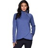 image:imageRBX Activewear Womens Fleece Sweatshirt Fashion Pullover With Pockets Zip Mock Neck and Thumb HolesCobalt