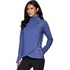 image:imageRBX Activewear Womens Fleece Sweatshirt Fashion Pullover With Pockets Zip Mock Neck and Thumb HolesCobalt