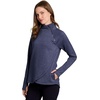 image:imageRBX Activewear Womens Fleece Sweatshirt Fashion Pullover With Pockets Zip Mock Neck and Thumb HolesCrown Blue