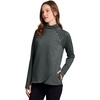 image:imageRBX Activewear Womens Fleece Sweatshirt Fashion Pullover With Pockets Zip Mock Neck and Thumb HolesGreen Slate Heather
