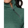 image:imageRBX Activewear Womens Fleece Sweatshirt Fashion Pullover With Pockets Zip Mock Neck and Thumb HolesPine Green Heather