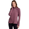 image:imageRBX Activewear Womens Fleece Sweatshirt Fashion Pullover With Pockets Zip Mock Neck and Thumb HolesPlumberry