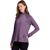 image:imageRBX Activewear Womens Fleece Sweatshirt Fashion Pullover With Pockets Zip Mock Neck and Thumb HolesPurple Haze