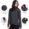image:imageRBX Activewear Womens Fleece Sweatshirt Fashion Pullover With Pockets Zip Mock Neck and Thumb HolesPurple Haze