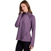 image:imageRBX Activewear Womens Fleece Sweatshirt Fashion Pullover With Pockets Zip Mock Neck and Thumb HolesPurple Haze