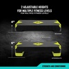 image:imageRBX Aerobic Step Platform with NonSlip Textured Surface 2Level Adjustable Steppers for Exercise Compact Lightweight EasytoStore Exercise Step amp Fitness Step BenchBlackVolt