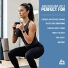 image:imageRBX Neoprene Kettlebell Wide Handle Iron Core Flat Bottom Great for All Fitness LevelsBlack