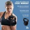image:imageRBX Neoprene Kettlebell Wide Handle Iron Core Flat Bottom Great for All Fitness LevelsBlack
