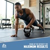 image:imageRBX Neoprene Kettlebell Wide Handle Iron Core Flat Bottom Great for All Fitness LevelsBlack