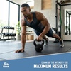 image:imageRBX Neoprene Kettlebell Wide Handle Iron Core Flat Bottom Great for All Fitness LevelsBlack