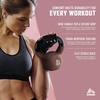 image:imageRBX Neoprene Kettlebell Wide Handle Iron Core Flat Bottom Great for All Fitness LevelsBrown