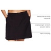image:imageRBX Plus Size Longer Length Skort for Women Quick Drying Woven Pickleball Golf Skort with Pockets for Tennis Hiking RunningLong Black