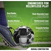 image:imageRBX Size 5 Soccer Ball Durable 32 MachineStitched Panel Construction Superior Air Retention All Weather Design High Contrast GraphicsWhiteBlack