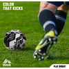 image:imageRBX Size 5 Soccer Ball Durable 32 MachineStitched Panel Construction Superior Air Retention All Weather Design High Contrast GraphicsWhiteBlack