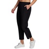 image:imageRBX Womens Plus Size Ankle Pant with Pockets Lightweight Quick Drying Woven Weekend PantsRibbed Side Black